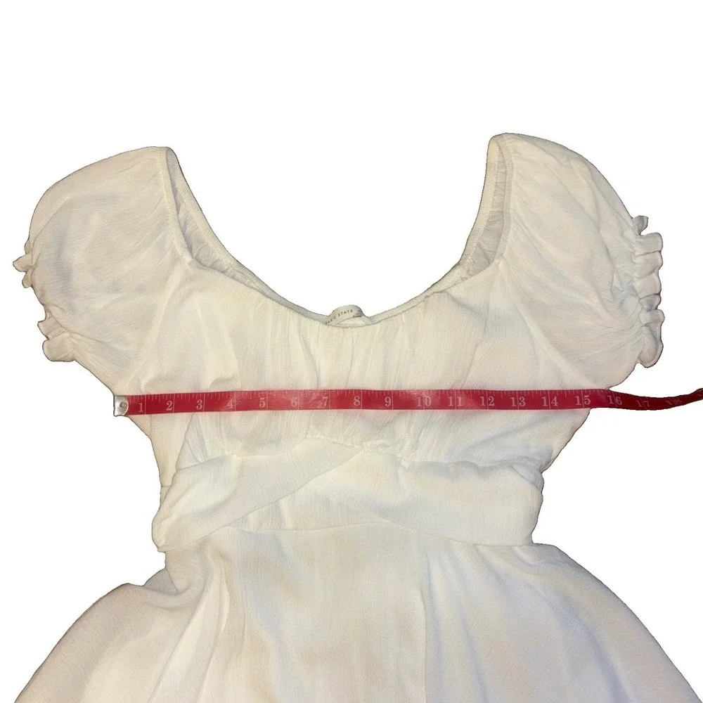 Womens White Women's Dress Sz S Cottagecore Peasant Fairycore Romper Shorts